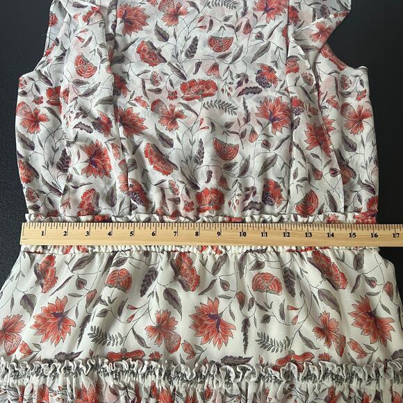 MISA Los Angeles Womens Floral Dress Medium Tiered Low Waist Cottagecore Party - Picture 7 of 9